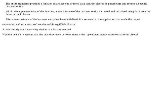 Software Engineering: What's the difference between a Factory method and Entity Translator смотреть онлайн