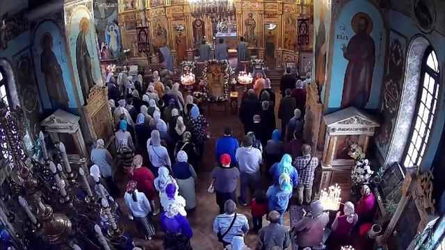 Покров Пресвятой Богородицы. Божественная литургия, Спасо-Преображенский собор, г. Никополь. смотреть онлайн