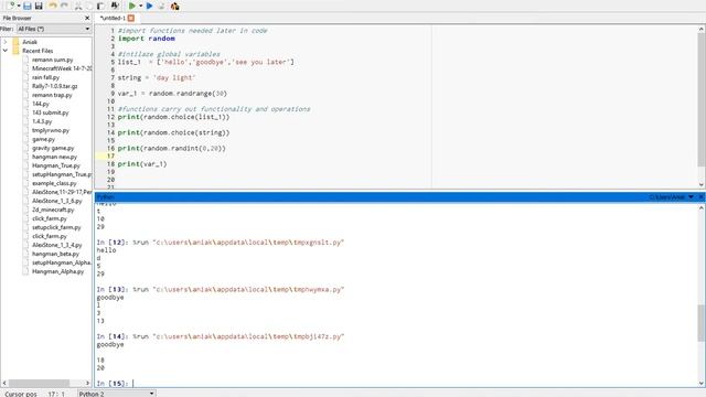 Python Tutorial 2 - Importing Random, For and While Loops смотреть онлайн