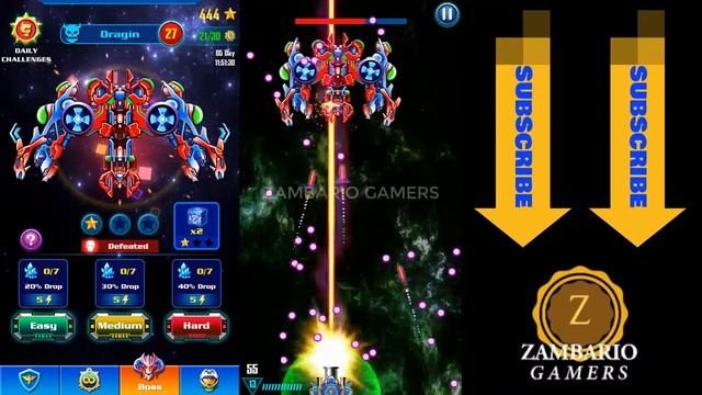 Dragin Alien Shooter | Boss 27 | Campaign Level 108 Boss | Galaxy Attack | Space Shooter |Android смотреть онлайн