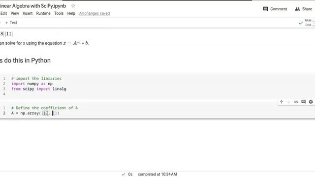 Linear Algebra: Solve Linear Equation with Python смотреть онлайн