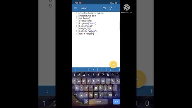 Circles design in python using turtle module смотреть онлайн