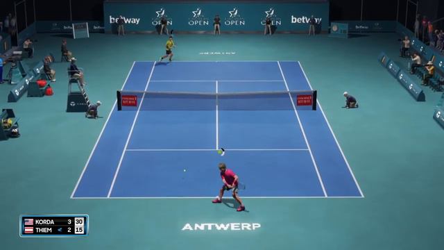 Sebastian Korda vs Dominic Thiem | ATP Antwerp 2022 | AO Tennis 2 (PS4) Gameplay смотреть онлайн