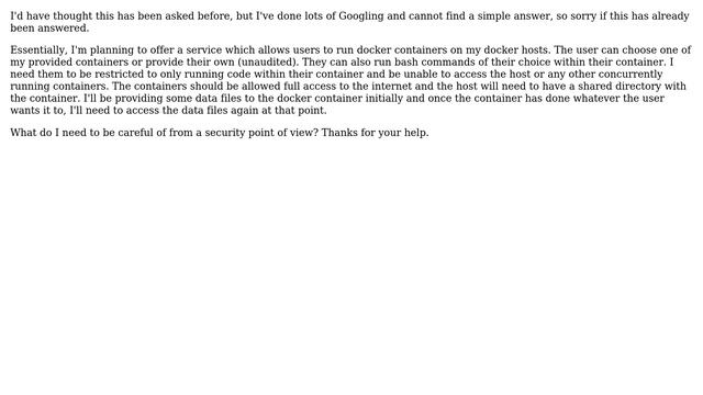 Can a docker container access to the host. If so, how can I ensure it cannot? смотреть онлайн