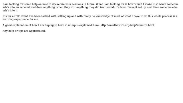 Using Docker Containers With User Sessions & SSH in Linux смотреть онлайн