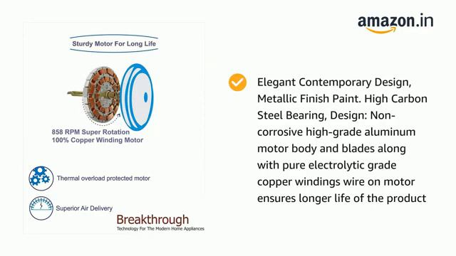 Candes Brio Turbo 600 mm / 24 Inch High Speed 4 Blade Anti-Dust Ceiling Fan Suitable for Kitchen смотреть онлайн