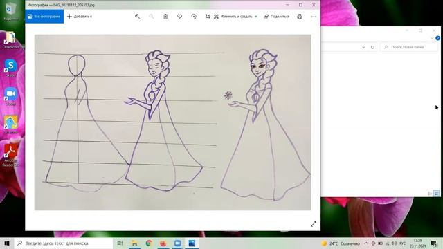 Рисуем Эльзу и Олафа ▶ Рисование героев мультфильмов смотреть онлайн