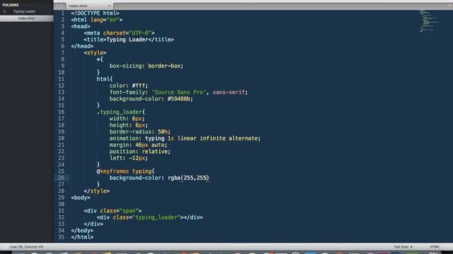 How To Create Typing Loader Pure CSS and HTML Code смотреть онлайн