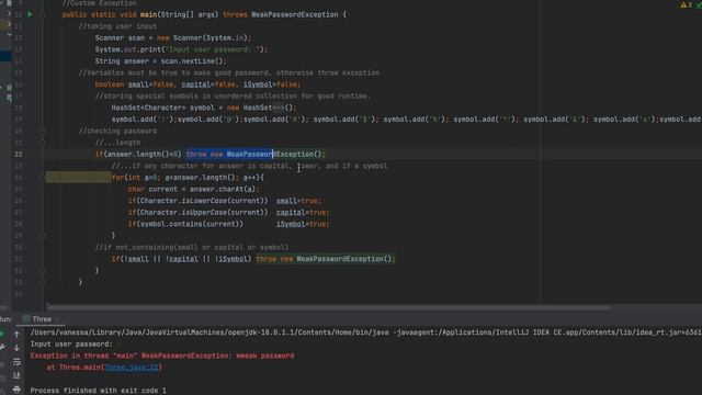 JAVA assignment || (Exception Handling) Create custom-defined exception class. That return except.. смотреть онлайн