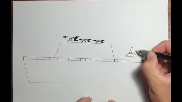 How to draw a Military Ship смотреть онлайн