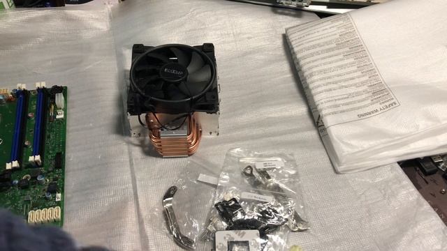 Кулер PcCooler GI-D56V + Xeon 1225v5 подготовка (ч2)