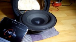 Logitech Z-5500 subwoofer free air frequency & bass test