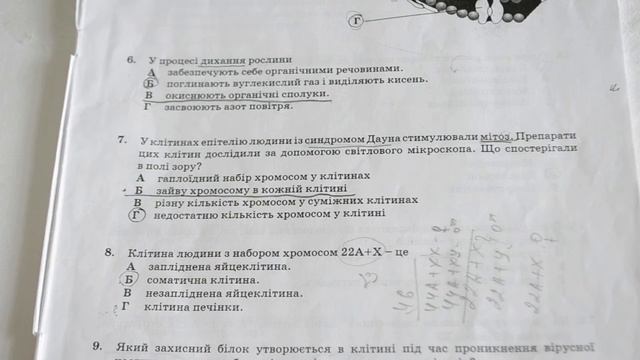 ЗНО 2013 Біологія Тестові завдання №7 та №8 смотреть онлайн