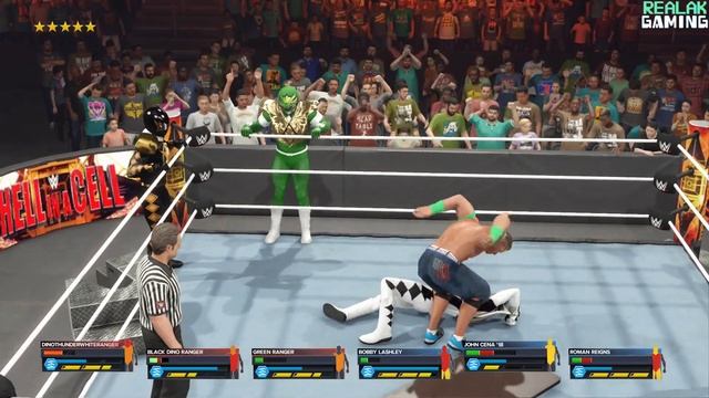 WWE 2K23 - Roman Reigns John Cena & Bobby Lashley VS Power Rangers - Tag Team Elimination No DQ смотреть онлайн