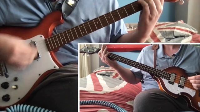 'Got My Mind Set On You' George Harrison cover on Bass & Rhythm Guitar Hofner and Rickenbacker смотреть онлайн