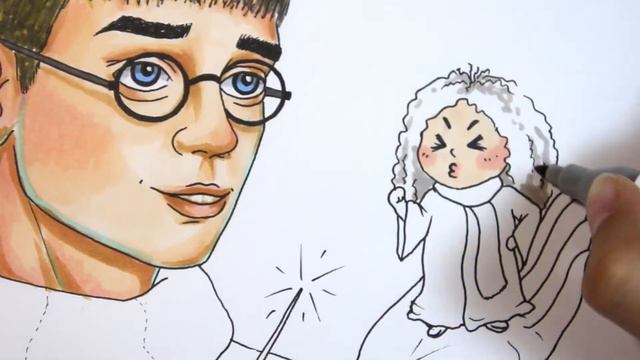 Harry Pottern Fan Art / Touch Five Markers Drawing смотреть онлайн