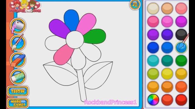 Flower Coloring Games смотреть онлайн