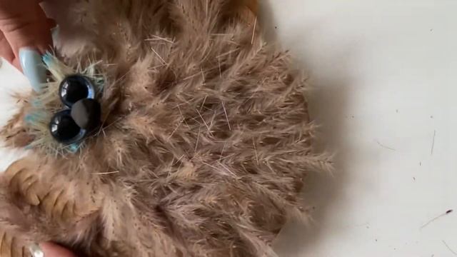 DIY Сова ИЗ ПРИРОДНЫХ МАТЕРИАЛОВ как настоящая ПОДЕЛКА СВОИМИ РУКАМИ совушка птица смотреть онлайн