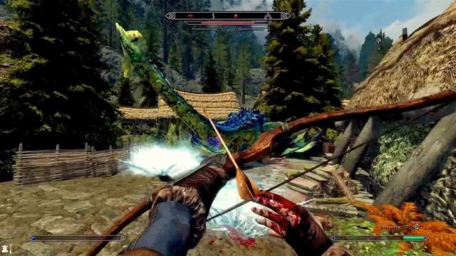 Why we love Skyrim #1 - Intense dragon fight смотреть онлайн