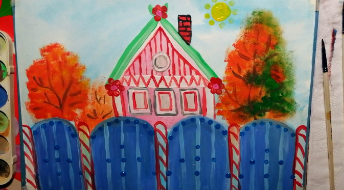 Как нарисовать сказку "Кошкин дом". смотреть онлайн