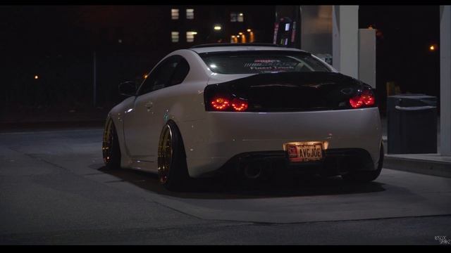 White Infiniti G37 coupe | Slammed смотреть онлайн