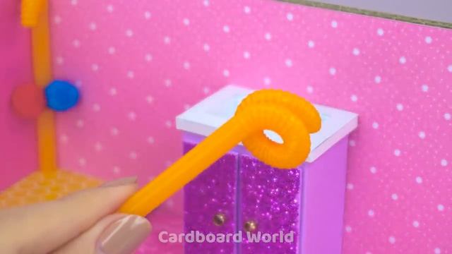 ❤️ DIY Miniature Cardboard House #312 With Mini Swimming Pools, Mini Fish Tank, Bedroom, Bathroom ❤