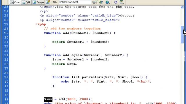 PHP Tutorial, 08_02, work functions Part-1, смотреть онлайн