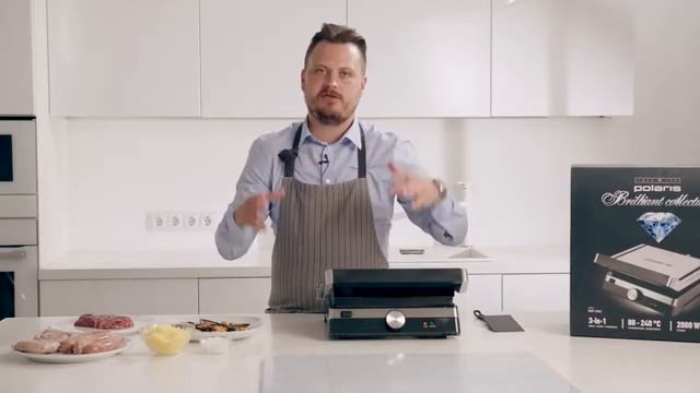 Обзор гриль пресса Polaris PGP 1902 BRILLIANT COLLECTION смотреть онлайн