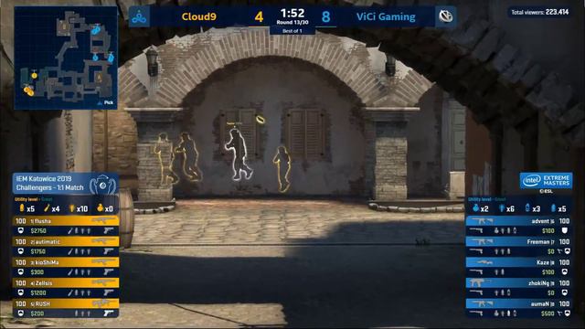 IEM Katowice 2019 - Cloud9 vs. ViCi (Inferno) - Etapa dos novos desafiantes смотреть онлайн