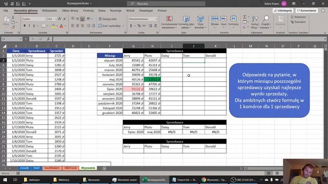 Excel - W którym miesiącu najlepsza sprzedaż - Wyzwanie 30 смотреть онлайн