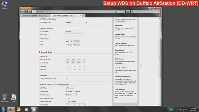 Setup WDS Bridging on Buffalo AirStation Wireless Routers (DD-WRT) смотреть онлайн