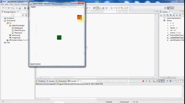 Java Applet Game Development - Adding Basic Enemies смотреть онлайн