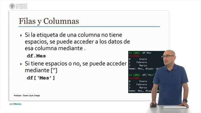 Pandas: Acceso a los datos de un DataFrame: Filas y columnas | 11/71 | UPV смотреть онлайн