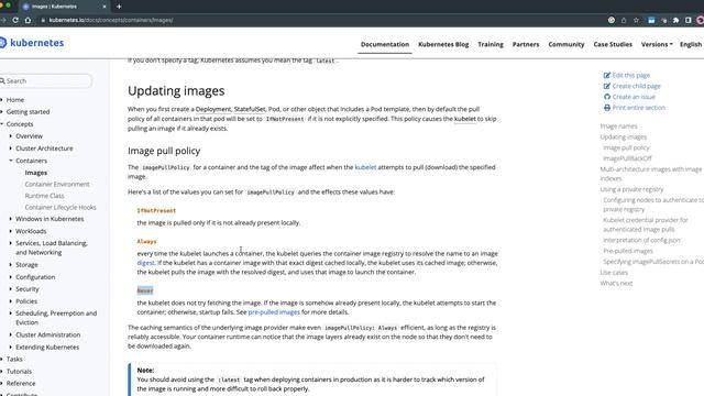 Kubernetes default Image pull policy смотреть онлайн
