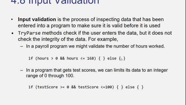C# Chapter 4 Making Decisions Part 19 Try Parse swf смотреть онлайн