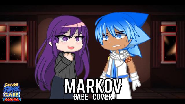FnF Markov Gabe Cover With Yuri | Gabe Mania (Gacha Club) {fnf Doki Doki Takeover Bad Ending}⚠️B.W