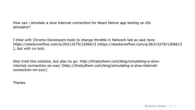 iOS : Simulate slow internet connection for React Native app development смотреть онлайн