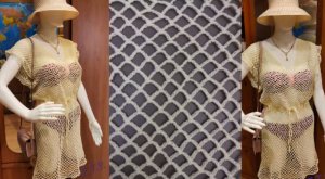 Лёгкая невесомая пляжная туника из 100г пряжи