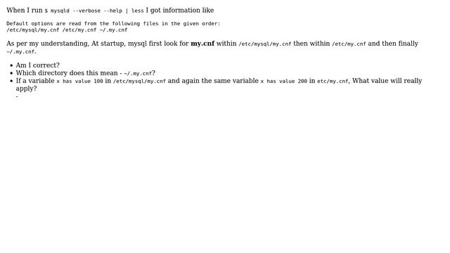 Databases: What does this mean - ~/.my.cnf смотреть онлайн