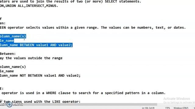 DMS | Practical-6 | Execute SQL query using Arithmetic Comparison Logical Set Between Like Operator смотреть онлайн