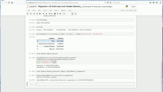 Regression with Scikit and Variable Selection смотреть онлайн