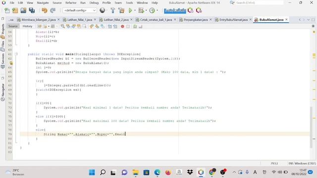 Membuat Class di Java (Entry Buku Alamat, Buku Alamat) смотреть онлайн