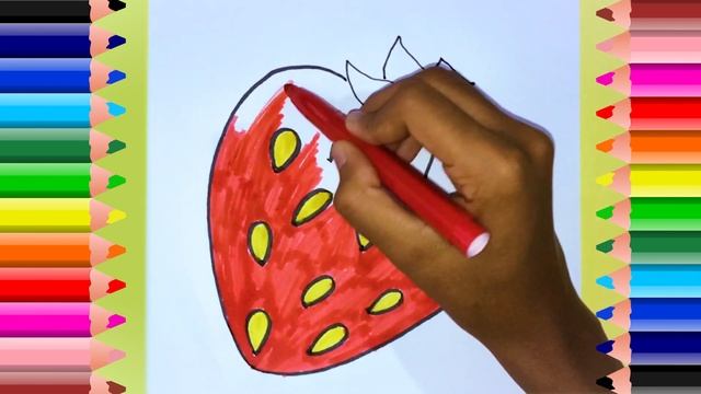 How To Draw A Cute Strawberry | Drawing for Kids | Happy Little Babies ! смотреть онлайн
