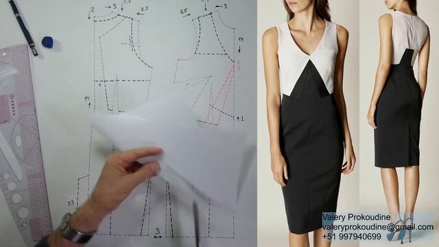 моделируем платье modelado de vestido #курсы кройки и шитья #diseño de modas смотреть онлайн