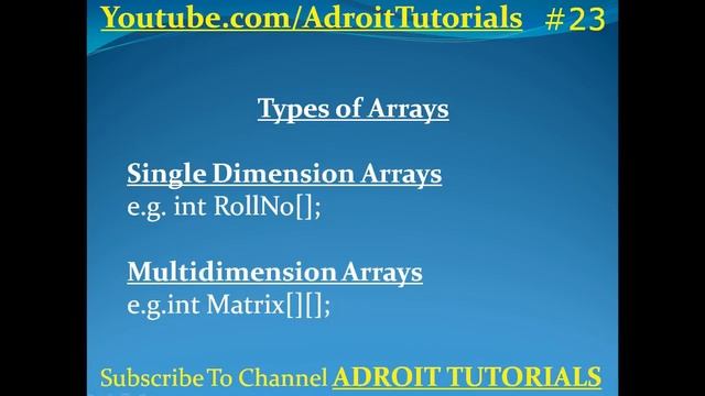 What are Arrays & How to Use Arrays in Java with Example Tutorial #23 смотреть онлайн