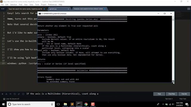 Pandas docstring guide (Locating docstrings) смотреть онлайн
