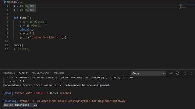 Variable Scope, Global Variable, Global Keyword In Python | Python For Absolute Beginner In Hindi#2 смотреть онлайн