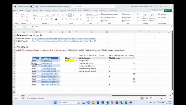 Meerdere resultaten tonen in Excel смотреть онлайн