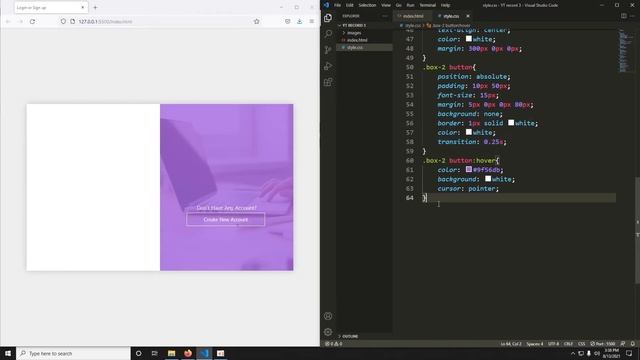 HTML and CSS Create Login Form | Easy steps with Coder's Guide | Visual Studio Code смотреть онлайн