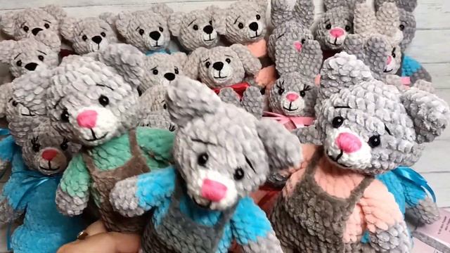 Плюшевые игрушки, тест новой пряжи. смотреть онлайн